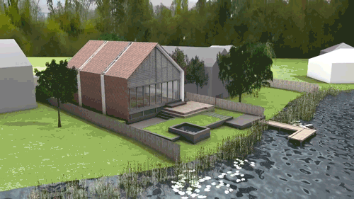 This three-story house will float during a flood