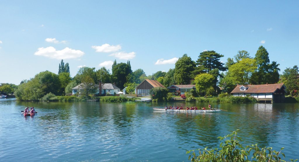 This three-story house will float during a flood
