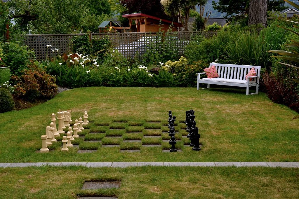 giant chessboard backyard