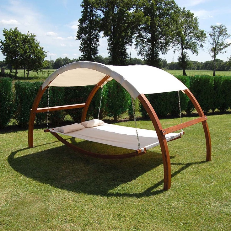 swing hammock bed backyard