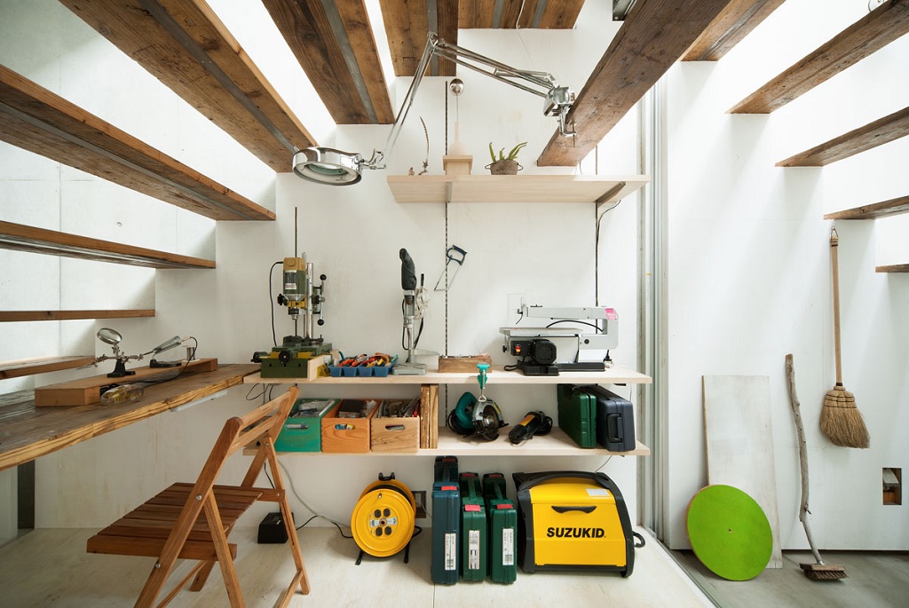 under the stairs office